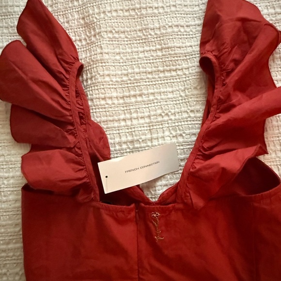 French Connection Red Ruffle Top - Picture 6 of 7